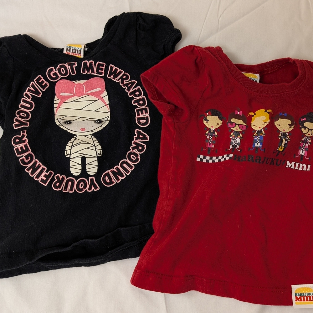Harajuku Lovers Black and Red Kids Tees